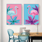 Painting by Numbers Bird Flamingo Blue